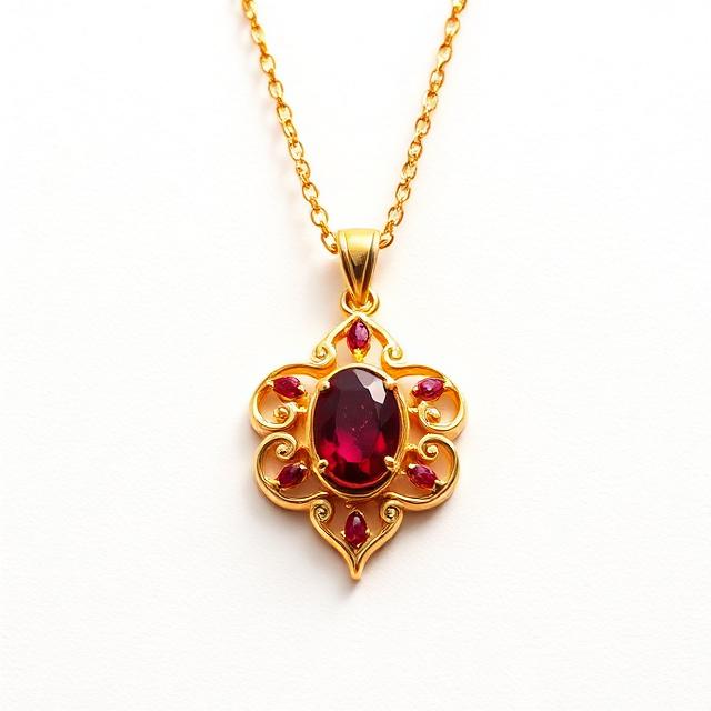 Ruby Radiance Gold Pendant