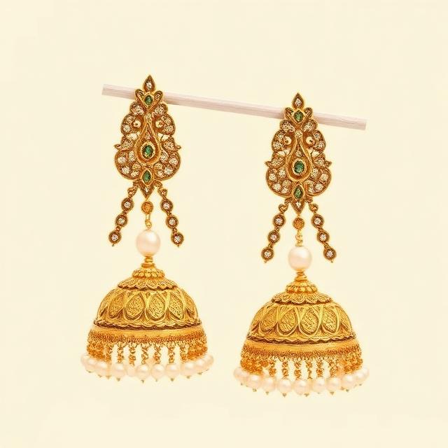 Meenakari Jhumka Earrings