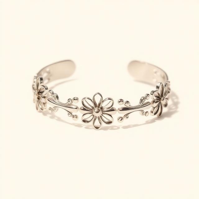 Blossom Silver Cuff